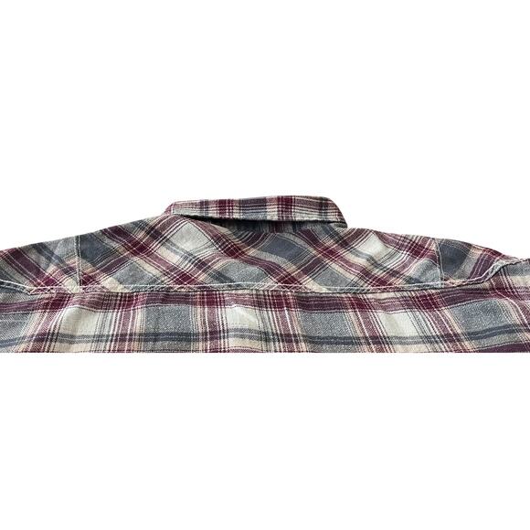 BKE ATHLETIC FIT SHORT SLV, SNAP FRONT, WESTERN SHIRT, MENS-2XL-BLUE PURP PLAID - Picture 7 of 12